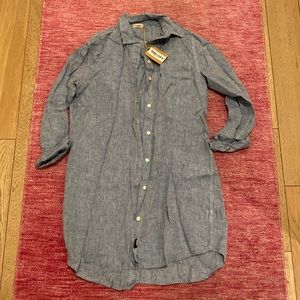 Faherty Blue Linen Dress / Cover-up